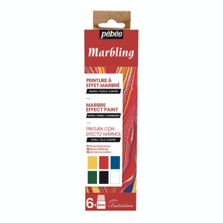 Peinture Marbling set Initiation 6 x 20 ml - Pébéo - Rougier et Plé