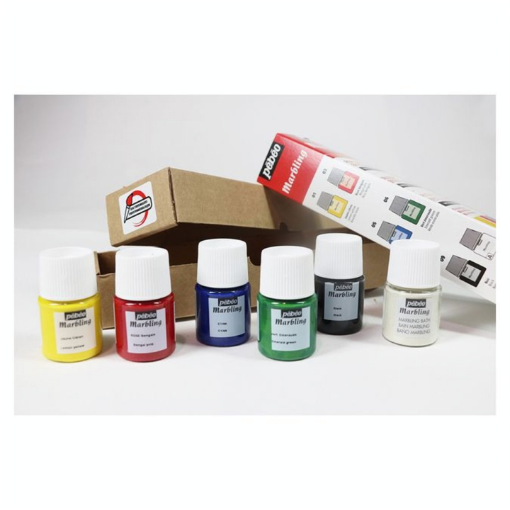 Peinture Marbling set Initiation 6 x 20 ml - Pébéo - Rougier et Plé