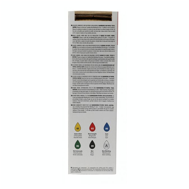 Peinture Marbling set Initiation 6 x 20 ml - Pébéo - Rougier et Plé