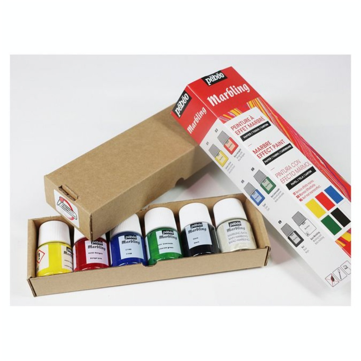 Peinture Marbling set Initiation 6 x 20 ml - Pébéo - Rougier et Plé