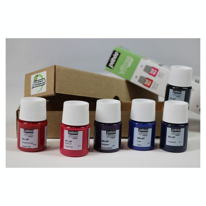 Peinture Vitrea 160 set Initiation n°2 6 x 20 ml - Pébéo - Rougier et Plé