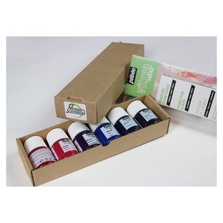 Peinture Vitrea 160 set Initiation n°2 6 x 20 ml - Pébéo - Rougier et Plé