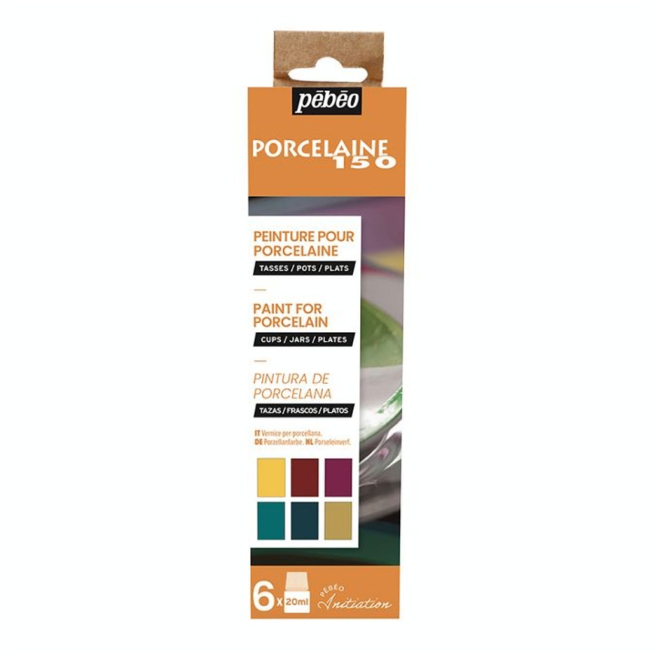 Peinture Porcelaine 150 set Initiation n°2 6 x 20 ml - Pébéo - Rougier et Plé