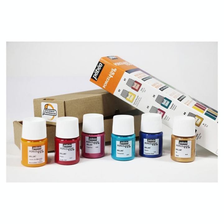 Peinture Porcelaine 150 set Initiation n°2 6 x 20 ml - Pébéo - Rougier et Plé