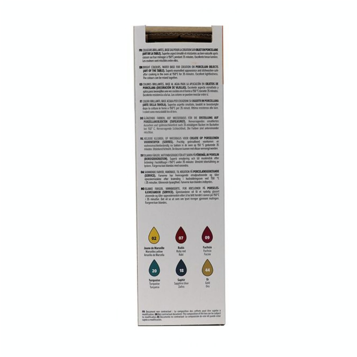 Peinture Porcelaine 150 set Initiation n°2 6 x 20 ml - Pébéo - Rougier et Plé