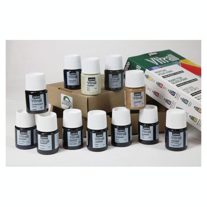 Peinture Vitrail set Exploration 12 x 20 ml - Pébéo - Rougier et Plé