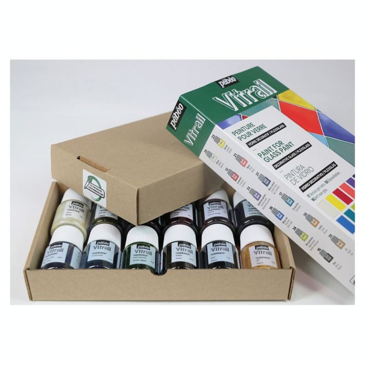 Peinture Vitrail set Exploration 12 x 20 ml - Pébéo - Rougier et Plé