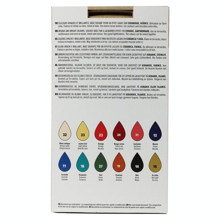 Peinture Ceramic set Exploration 12 x 20 ml - Pébéo - Rougier et Plé