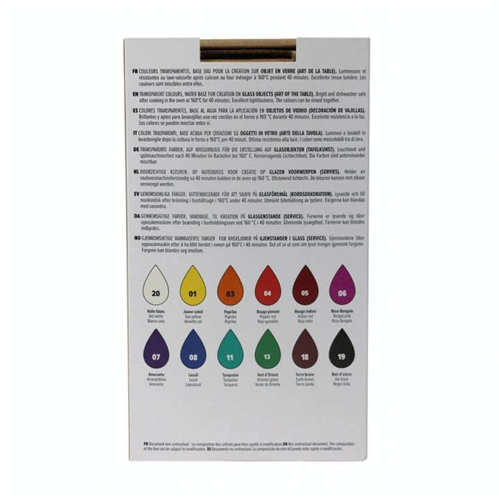Peinture Vitrea 160 set Exploration 12 x 20 ml - Pébéo - Rougier et Plé