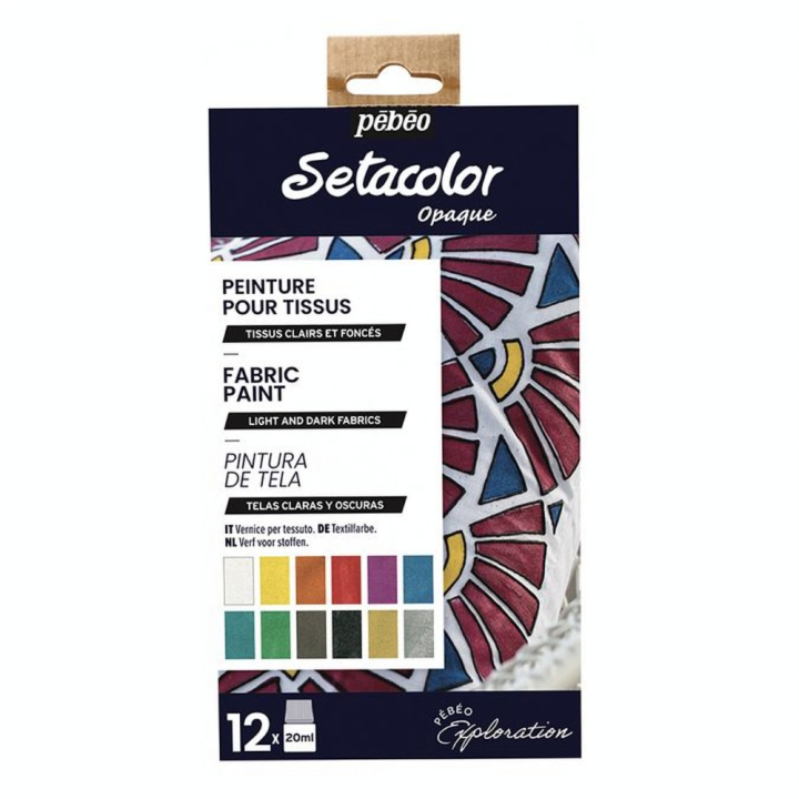 Peinture Setacolor moiré set Exploration 12 x 20 ml - Pébéo - Rougier et Plé