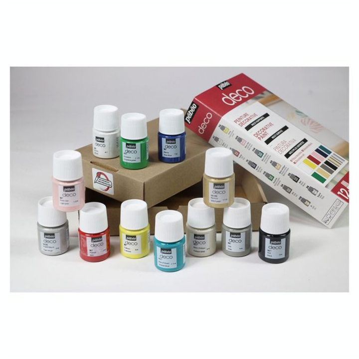 Peinture Deco mat set Initiation 12 x 20 ml - Pébéo - Rougier et Plé