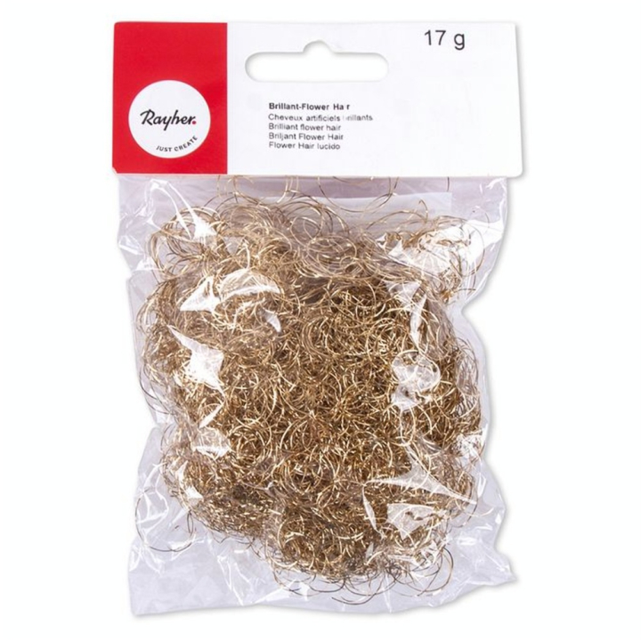 Cheveux artificiels brillants Doré 17 g - Rayher - Rougier et Plé