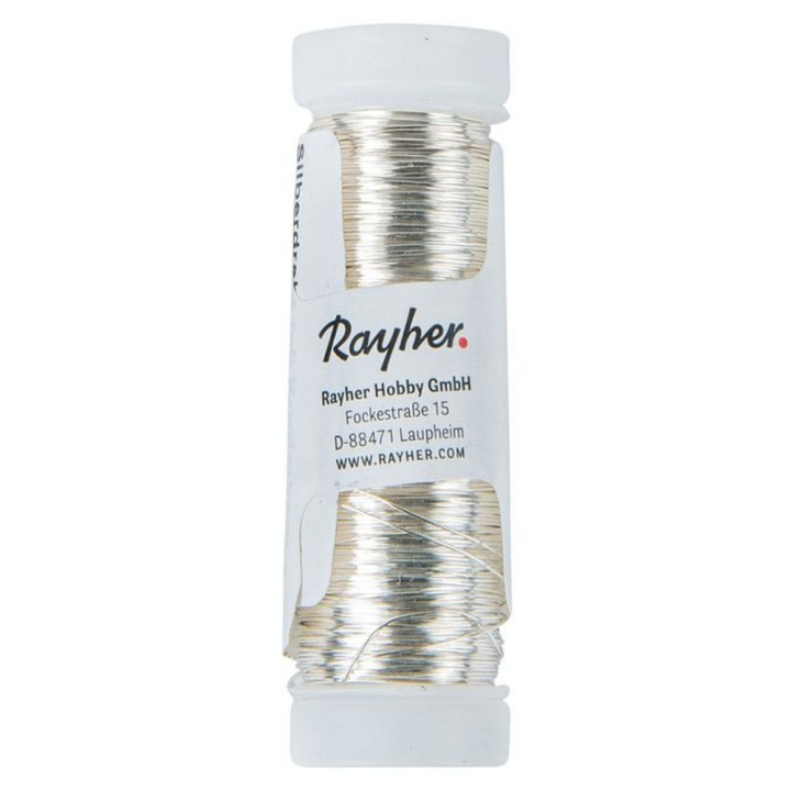 Fil d'argent avec âme en cuivre Ø 0.3 mm 50 m - Rayher - Rougier et Plé
