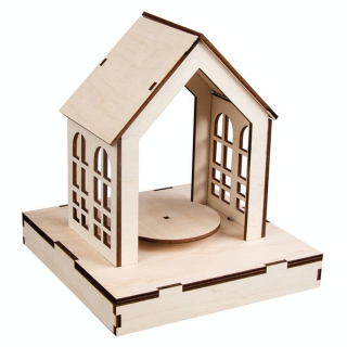 Kit 3D à monter Maison + Plateau tournant - Rayher - Rougier et Plé