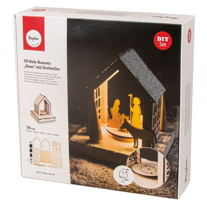 Kit 3D à monter Maison + Plateau tournant - Rayher - Rougier et Plé