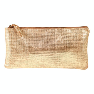 Trousse en cuir Or 22 x 11 cm - Clairefontaine - Rougier et Plé