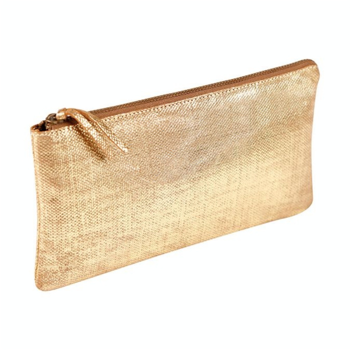 Trousse en cuir Or 22 x 11 cm - Clairefontaine - Rougier et Plé