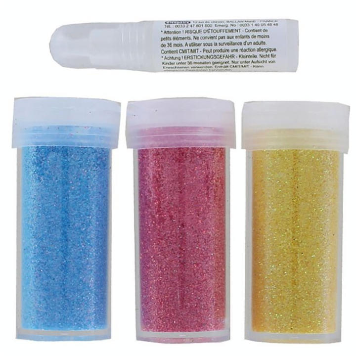 Paillettes Set Little box Fluo + colle - Cléopatre - Rougier et Plé