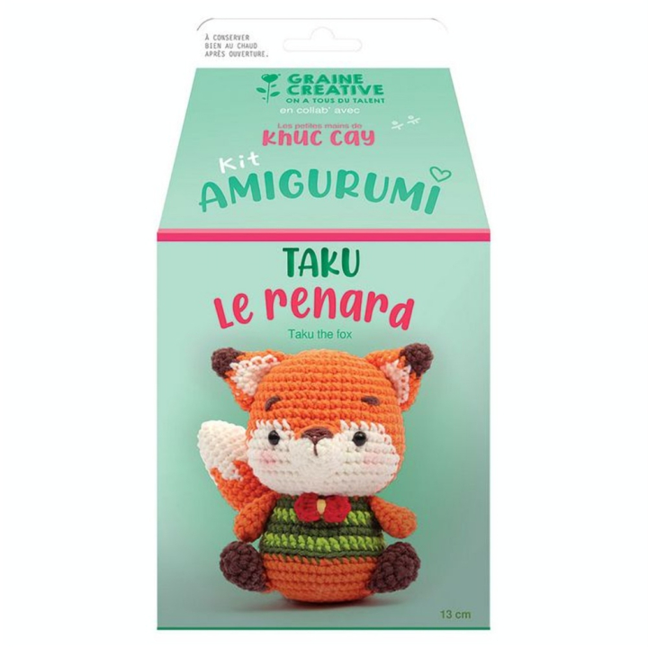 Kit crochet Amigurumi Renard - Graine Créative - Rougier et Plé
