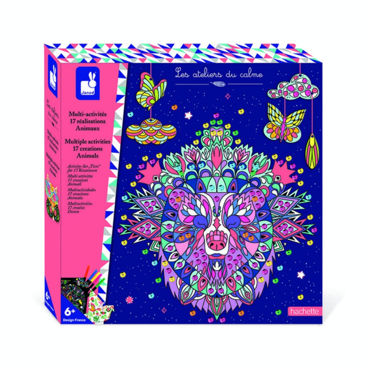 Kit Créatif Coffret Multi-Activités 17 Réalisations Animaux - Janod - Rougier et Plé