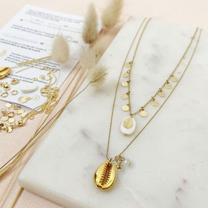 Kit bijou Collier Aya - la cabane à perles - Rougier et Plé