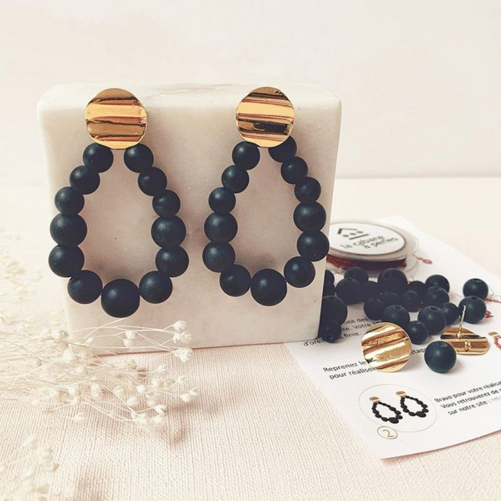 Kit bijou Boucles d'oreilles Sanaa - la cabane à perles - Rougier et Plé