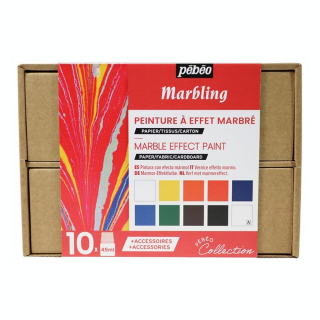 Peinture Marbling coffret Collection 10 x 45 ml - Pébéo - Rougier et Plé