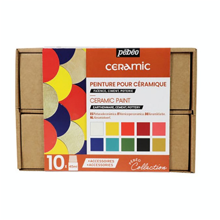 Peinture Ceramic set Collection 10 x 45 ml - Pébéo - Rougier et Plé