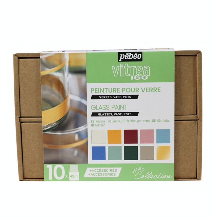 Peinture Vitrea 160 set Collection n°2 10 x 45 ml - Pébéo - Rougier et Plé