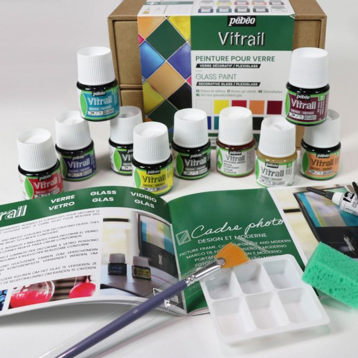 Peinture Vitrail set Collection 10 x 45 ml - Pébéo - Rougier et Plé