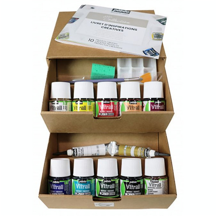 Peinture Vitrail set Collection 10 x 45 ml - Pébéo - Rougier et Plé