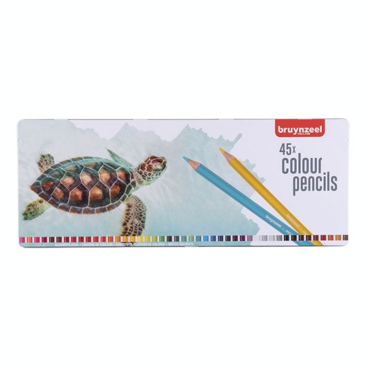 Crayon de couleur Boîte métal Tortue 45 pièces - Bruynzeel - Rougier et Plé