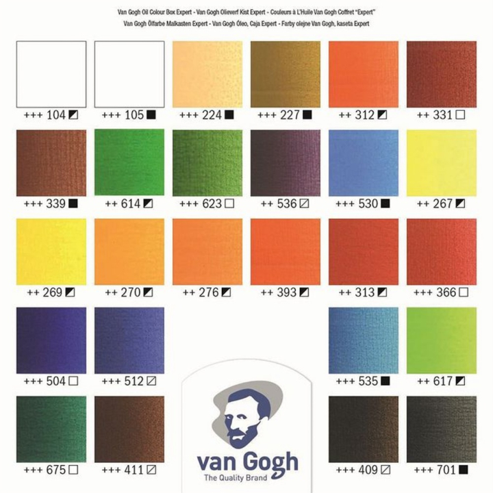 Peinture à l'huile Van Gogh Coffret Expert 24 x 20ml + 2 x 60 ml + accessoires - Van Gogh - Rougier et Plé
