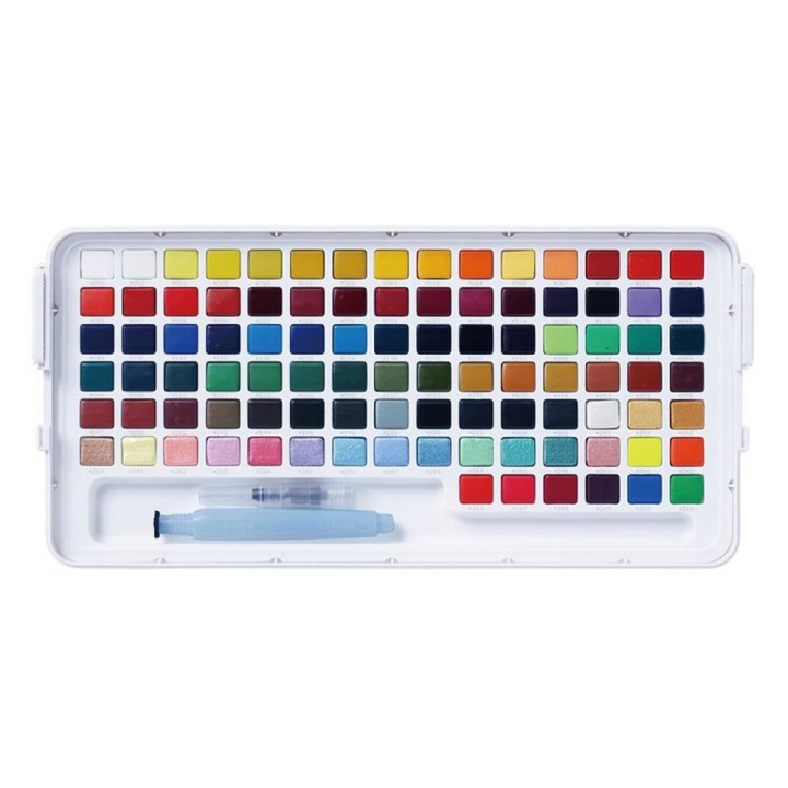 Aquarelle Koi 96 demi-godets + Pinceau à réservoir - Sakura - Rougier et Plé