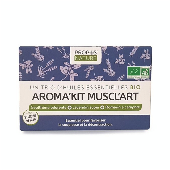 Aroma’Kit Muscl'art 3 Huiles essentielles Bio - Joli'Essence - Rougier et Plé