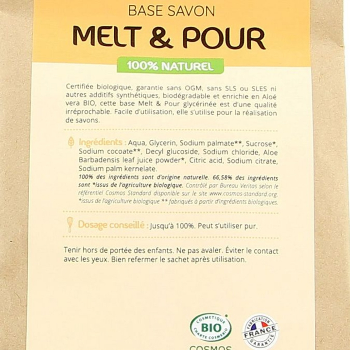 Savon Melt&Pour Bio 200 g - Joli'Essence - Rougier et Plé