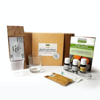 Coffret création maison Bougie orange, cannelle & vanille - Joli'Essence - Rougier et Plé