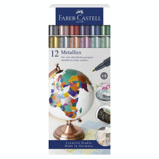 Marqueur Metallics Set 12 couleurs - Faber-Castell - Rougier et Plé