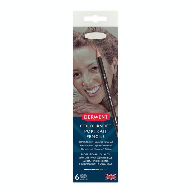 Crayon de couleur Coloursoft Boîté métal 6 pcs - Derwent - Rougier et Plé
