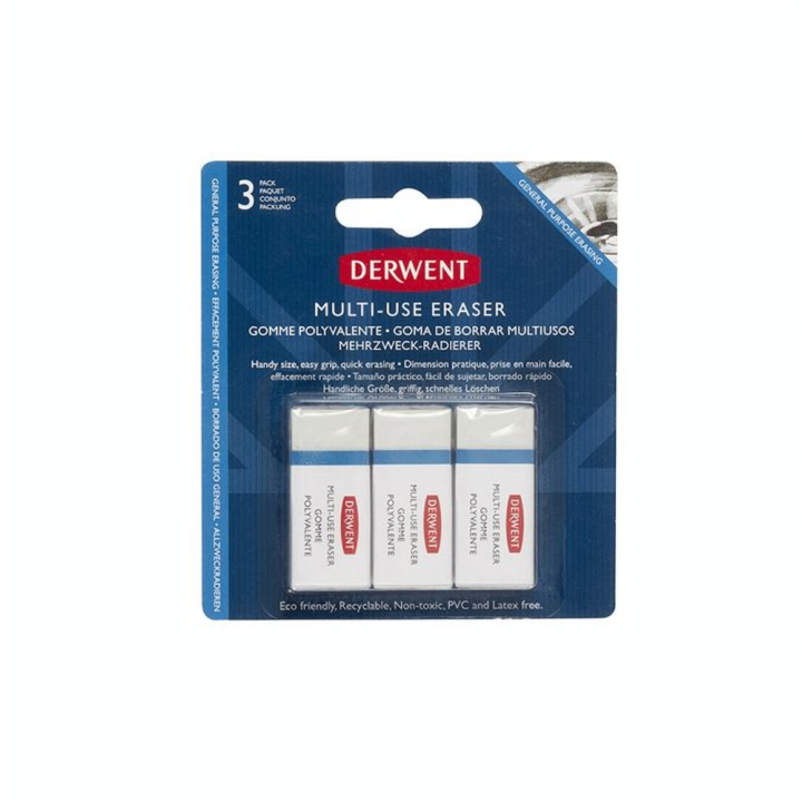 Gomme tout usage Set 3 pcs - Derwent - Rougier et Plé