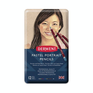 Crayon pastel Boîte métal 12 pcs Portrait - Derwent - Rougier et Plé