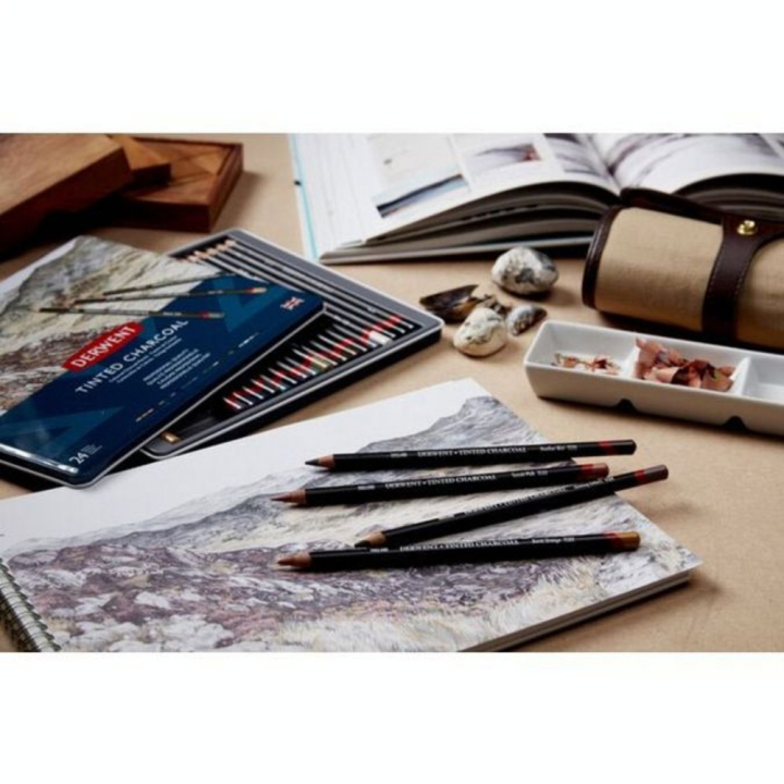 Crayon fusain teinté Charcoal - Derwent - Rougier et Plé
