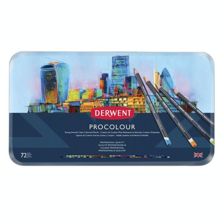 Crayon de couleur Procolour Boîte métal 72 pcs - Derwent - Rougier et Plé