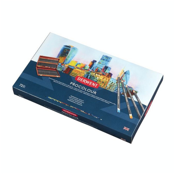Crayon de couleur Procolour Coffret bois 72 pcs - Derwent - Rougier et Plé