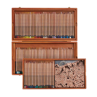 Crayon de couleur Lightfast Coffret bois 100 pcs - Derwent - Rougier et Plé