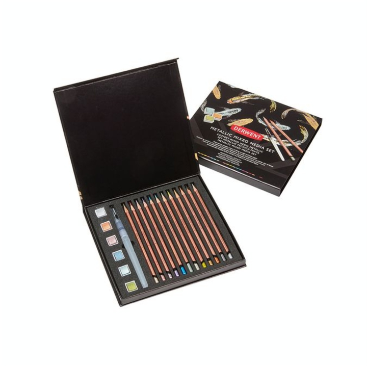 Techniques mixtes Metallic 18 pcs - Derwent - Rougier et Plé