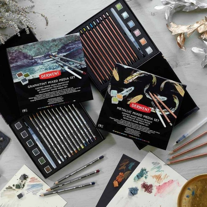 Techniques mixtes Metallic 18 pcs - Derwent - Rougier et Plé