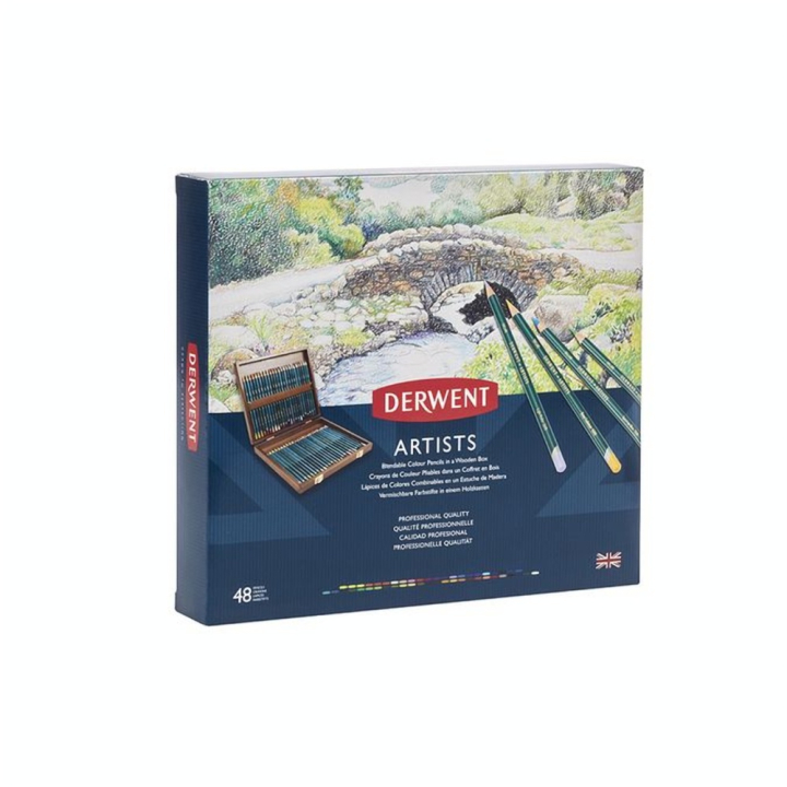 Crayon de couleur Artists Boîte métal 48 pcs - Derwent - Rougier et Plé