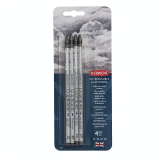 Mine de plomb aquarellable Graphitone Set 4 pcs - Derwent - Rougier et Plé