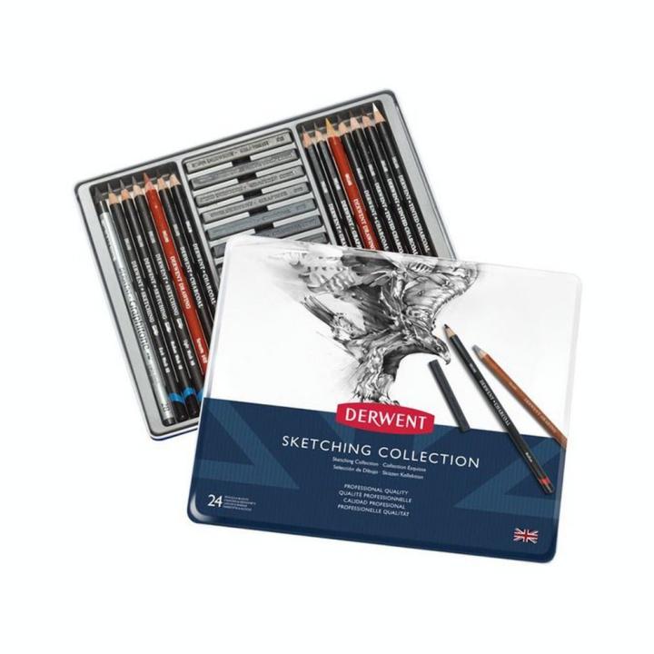 Coffret esquisse Sketching 24 pcs - Derwent - Rougier et Plé